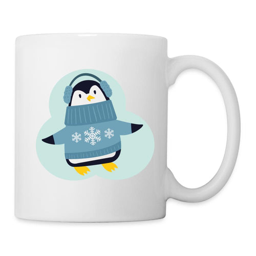 Tasse - Pinguin mit Pullover - white